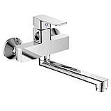 Змішувач настінний монтаж на стіну кухні умивальника CRON Kubus 005 (CR0809), фото 3