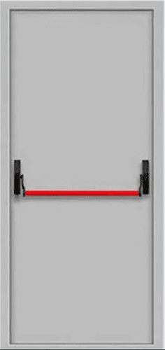 Протипожежні двері EI 60 серії "Бар'єр 1" 2050х860/960 мм + замок антипаніка