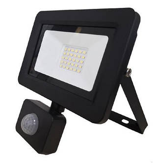 Світлодіодний LED прожектор Horoz Electric Aslan/S-30 30Вт 6400К з датчиком руху (068-011-0030-010), фото 1