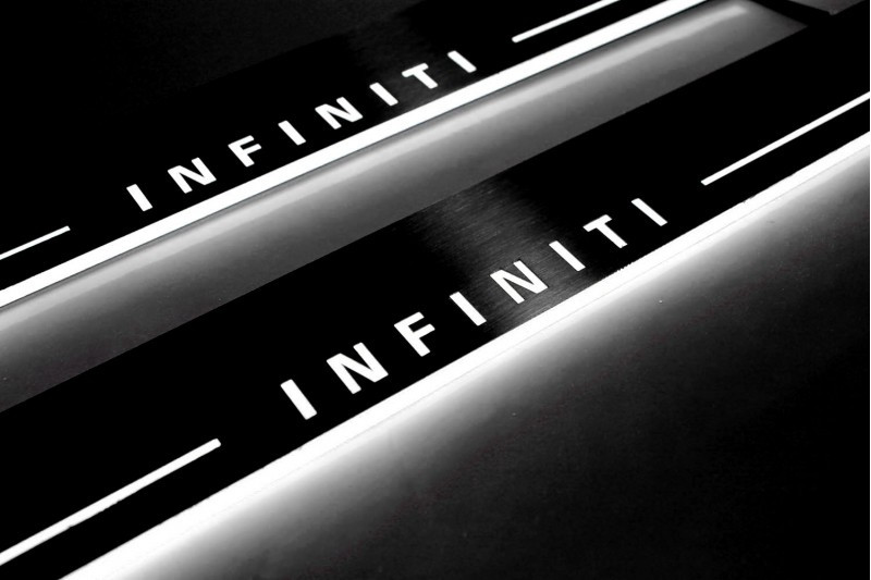 Накладки на пороги з підсвічуванням для Infiniti M III (2011-2019), фото 1