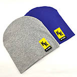 Шапка дитяча трикотажна подвійна головні убори дитячі головні убори світло-сірий (ШД181), фото 4