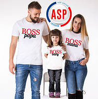 Футболки Family Look Фемілі лук для фотосесії всієї родини boss papa, boss mama, boss baby від 1 року