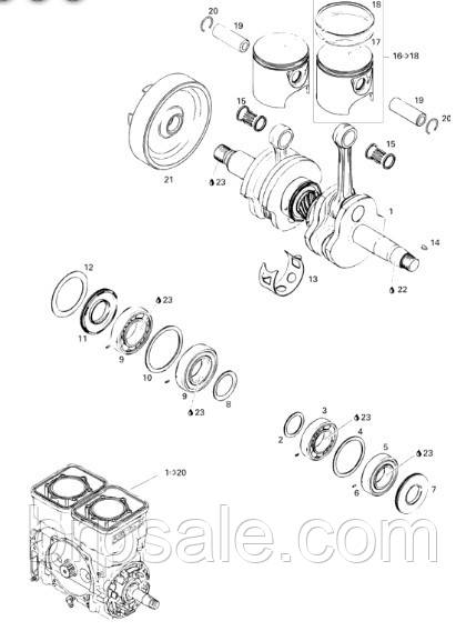 Полутрапезное кільце 82.25 мм Sea-Doo BRP L-ring 82.25 *SEMI-TRAPEZ RING, 1ST, 82.25 MM, фото 1