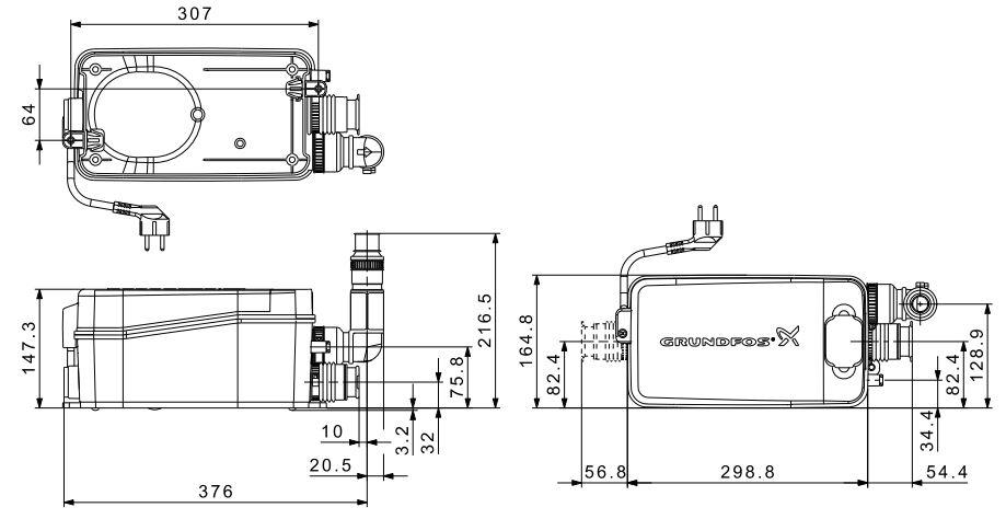 Канализационная установка Sololift2 D-2 (официальная гарантия) - фото 2 - id-p1136274311