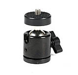 Головка для штатива, кульовий тримач перехідник із різзю 1/4, фото 4