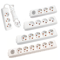 Подовжувачі, колодки, вилки