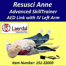 Laerdal 151-22000 Resusci Anne Advanced SkillTrainerAED Link with IV Arm Left