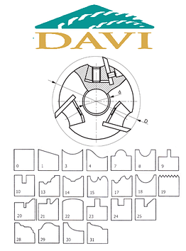 Барабан 100х30/32 x 40 з 25 к-тами ножів. (75 ножів )
