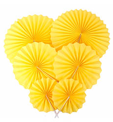 Підвісні віяла "Yellow", набір 6 шт