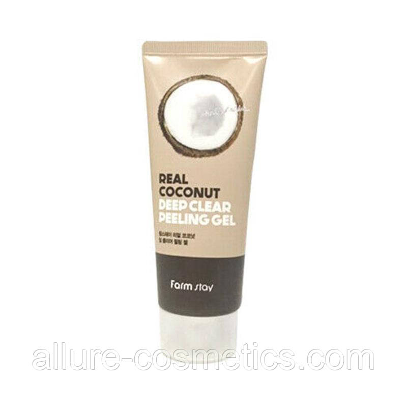 Пілінг-гель для обличчя з екстрактом кокоса FARM STAY Real Deep Clear Peeling Gel Coconut