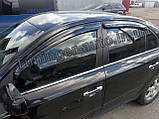 Вітровики, дефлектори вікон Hyundai Sonata/Хюндай Соната NF 2005-2011 (Autoclover/Корея), фото 4