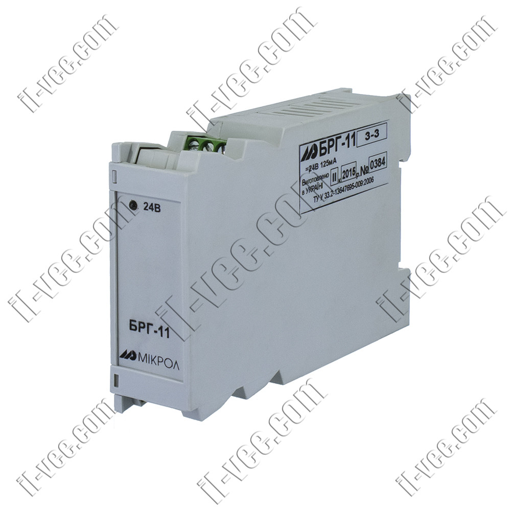 Блок гальванічної розв'язки МІКРОЛ БРГ-11, 24VDC, 125mA