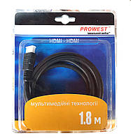 Кабель HDMI 1,4v Prowest (бескислородная медь 99,98%) 1,8м