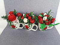 Букет из мыльных цветов тюльпанов Цветочная композиция из мыла ручной работы Мыльный букет