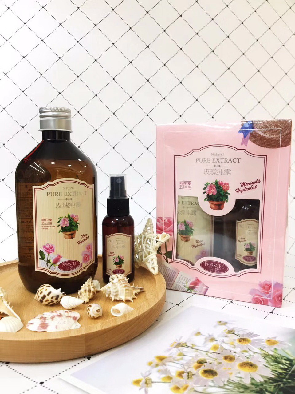 Натуральний зволожувальний тонер для обличчя з екстрактом троянди Rose Extract Toner 500 мл