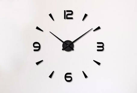 Wall 3D годинник DIY DIY від 50 до 70 см чорного (Zh534-B), фото 2