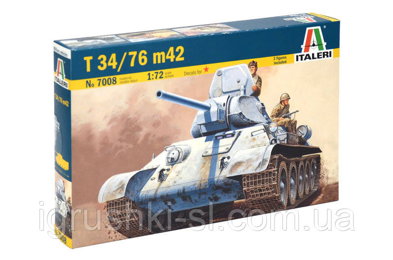 Збірна модель Italeri (1:72) Танк T34/76 модель 1942 р., фото 1