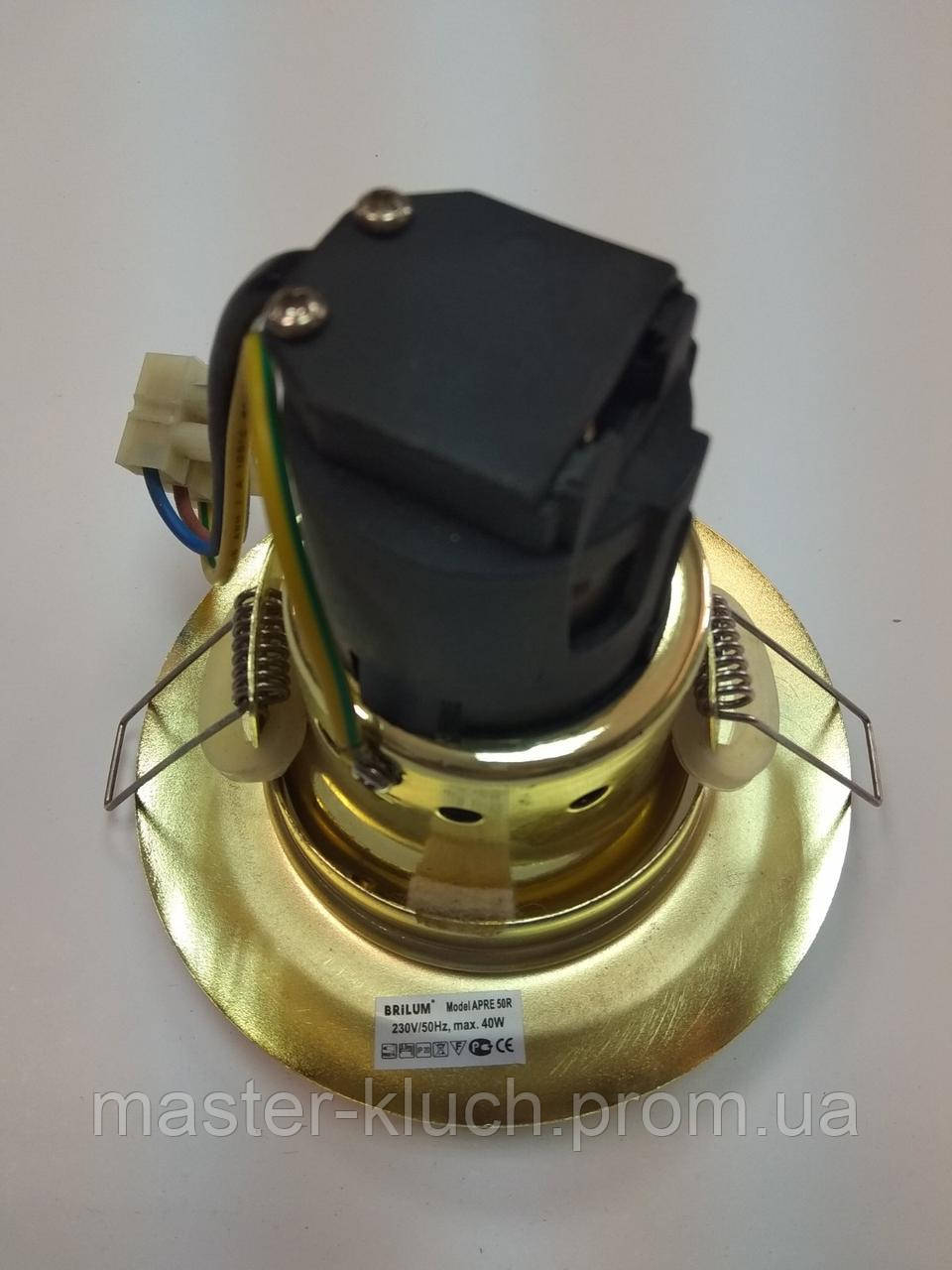 Точечный светильник поворотный BRILUM APRE-63R золотистый - фото 7 - id-p86473796