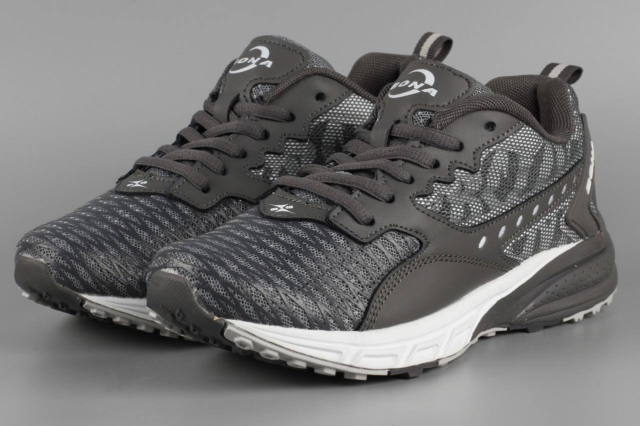 Кросівки унісекс жіночі сірі Bona 741F-2 сітка Бона сітка літні Розміри 36 37 38, фото 1