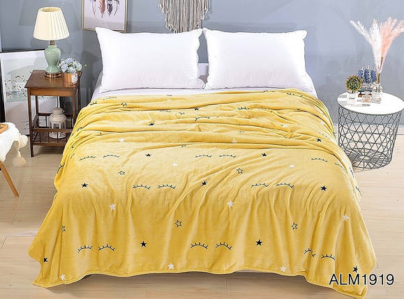 Плед покривало 160х220 велсофт Пісок на ліжко, диван, фото 1