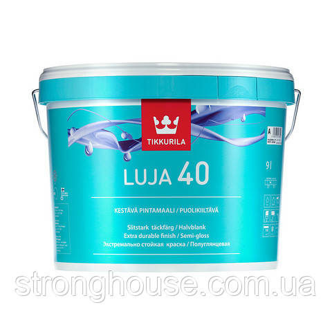 Tikkurila LUJA 40 9л Тіккуріла Луя екстремально стійка напівглянсова фарба інтер'єрна