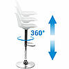 Стілець барний хокер Prestige 19902W білий (9205), фото 3