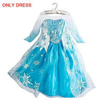 Детское карнавальное платье костюм Эльзы рост 100-110 см холодное ледяное сердце 2 Frozen