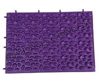 Коврик-пазл ортопедический массажный 39.5 x 27.5 см (имитация камней галька) Фиолетовый