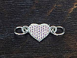 Підвіска - кулон срібна Серце, фото 2