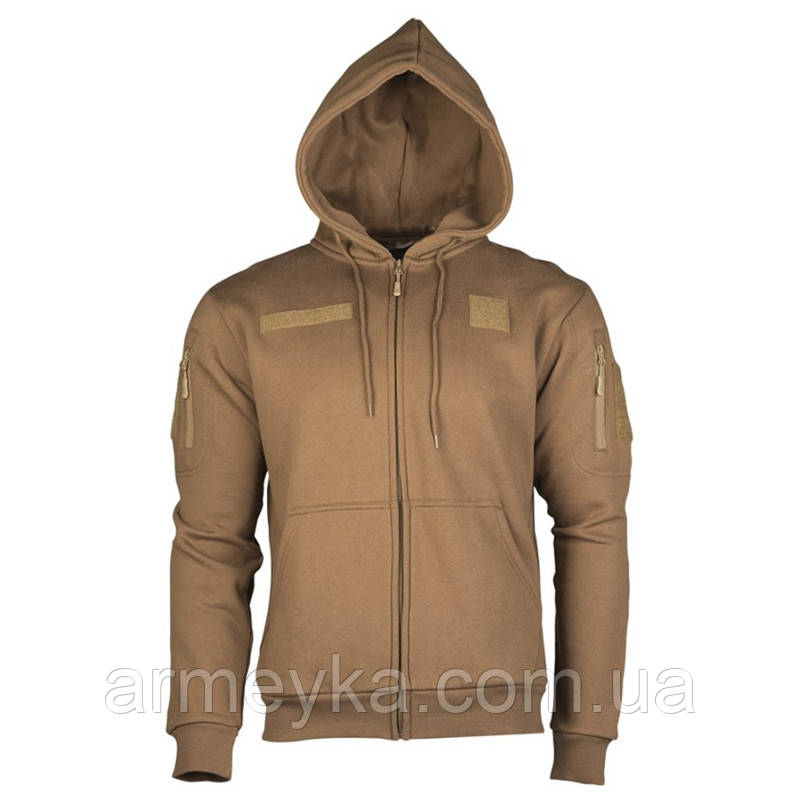 Спортивна куртка, tatctical hoodie, койот, трьохнитка, Mil-Tec Німеччина