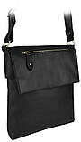Модна чорна жіноча сумочка - листоноша польський бренд, на ремені FB112, фото 2