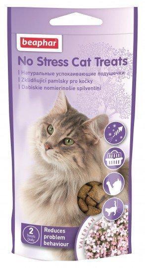Ласощі для котів м'ясні подушечки для зняття стресу Beaphar No Stress Cat Treats 35 г, фото 1