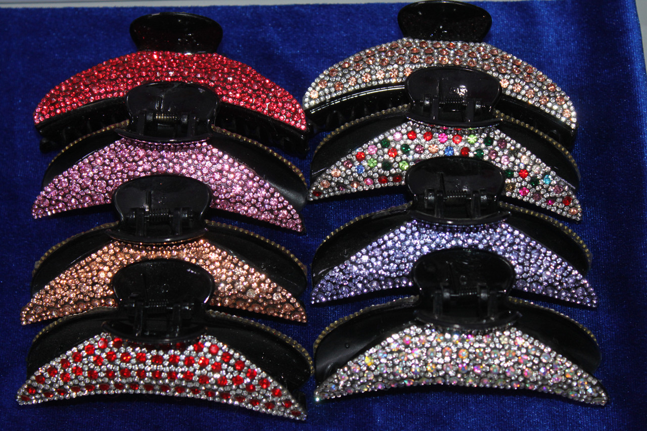 Красивая Заколка Краб Украшен Камнями 11 См — Купить Недорого на Bigl ...