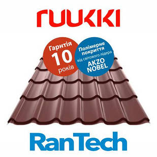 Металочерепиця RanTech (Ruukki) Monterrey Мат (0,45 мм)