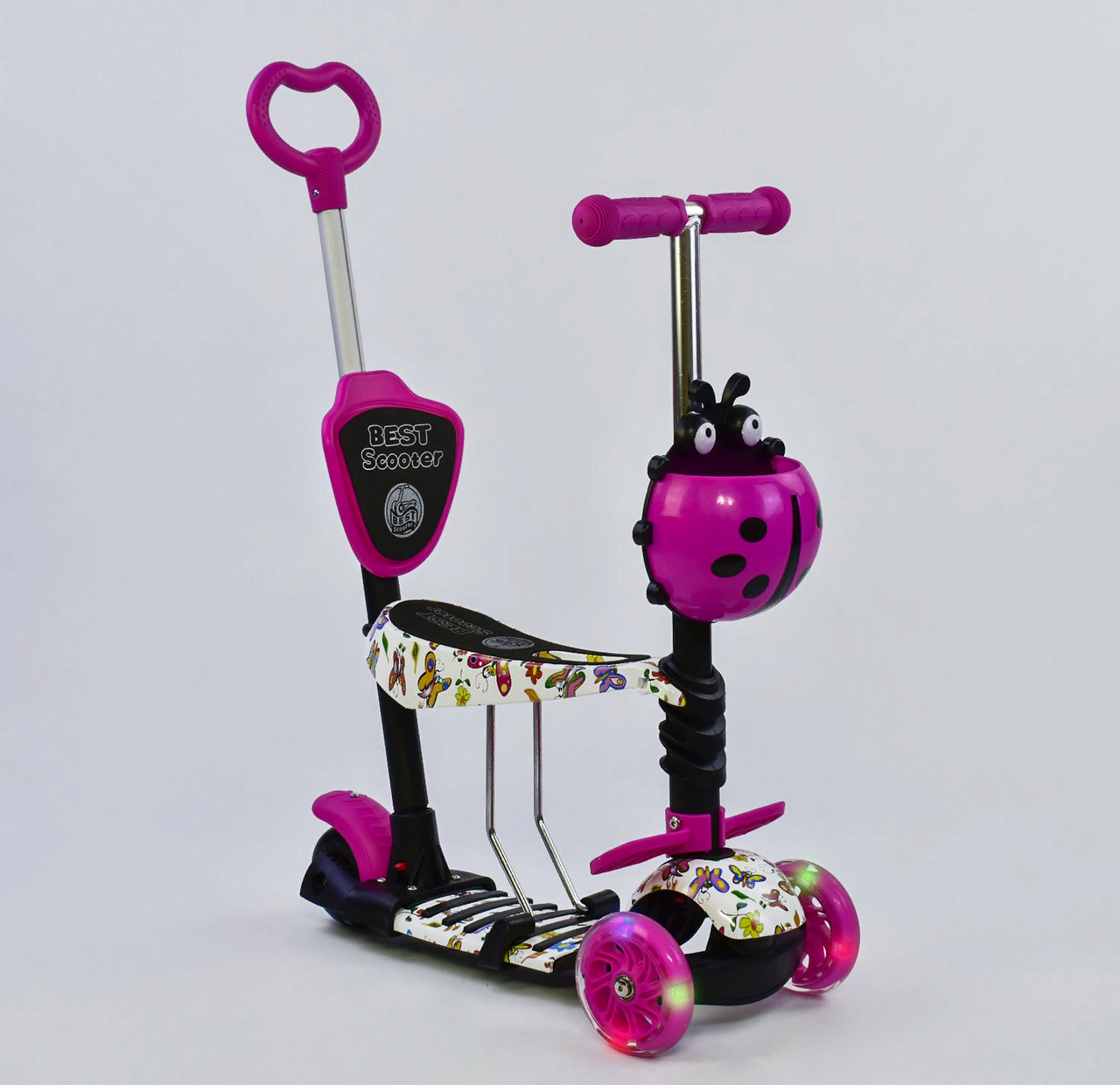 Самокат дитячий триколісний 5в1 Best Scooter 58420 «Абстракція»