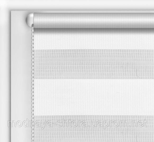 Рулонні штори системи "День-ніч" (зебра) білий, РОЗМІР 42,5х170 см