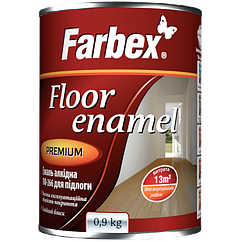 Емаль алкідна Farbex ПФ-266 для підлоги Жовто-Коричнева 0.9кг