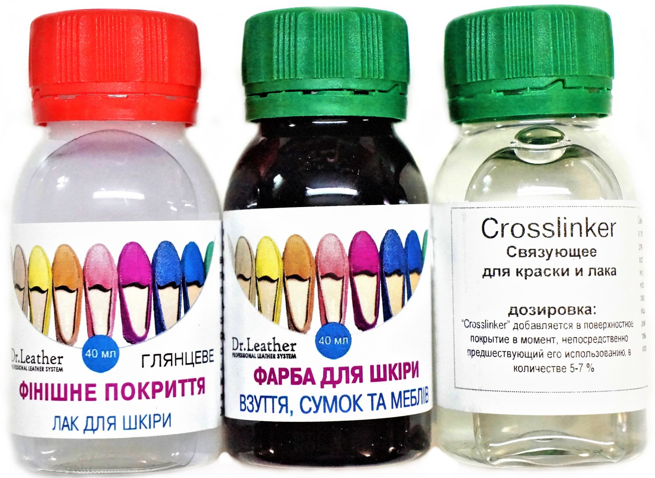 Набір для фарбування без чищення №6 40 мл."Dr.Leather" Touch Up Pigment