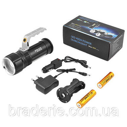 Ліхтар переносний акумуляторний Police S912-XPE+COB, фото 3