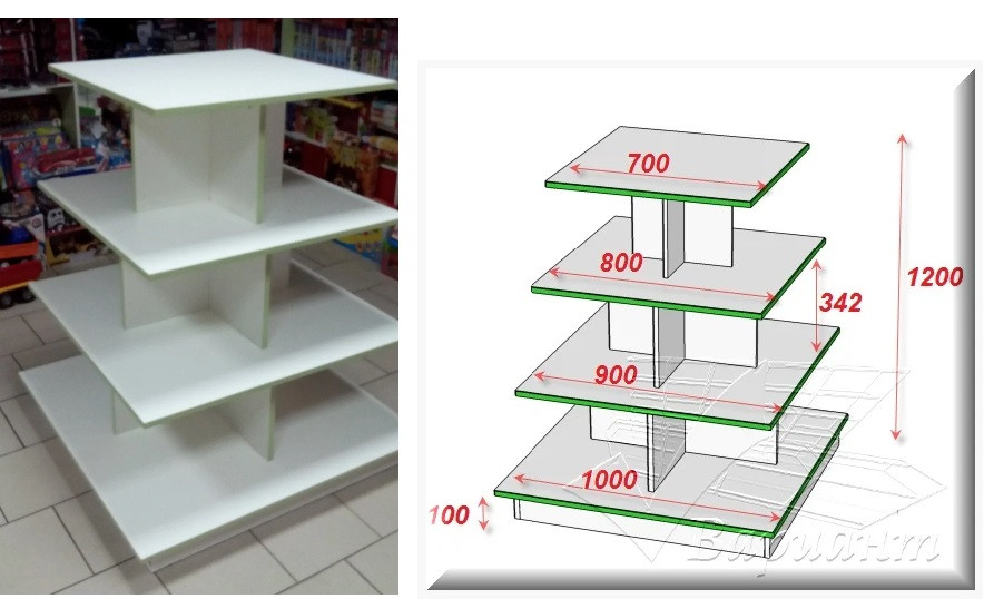 Стелаж острівний, фото 1