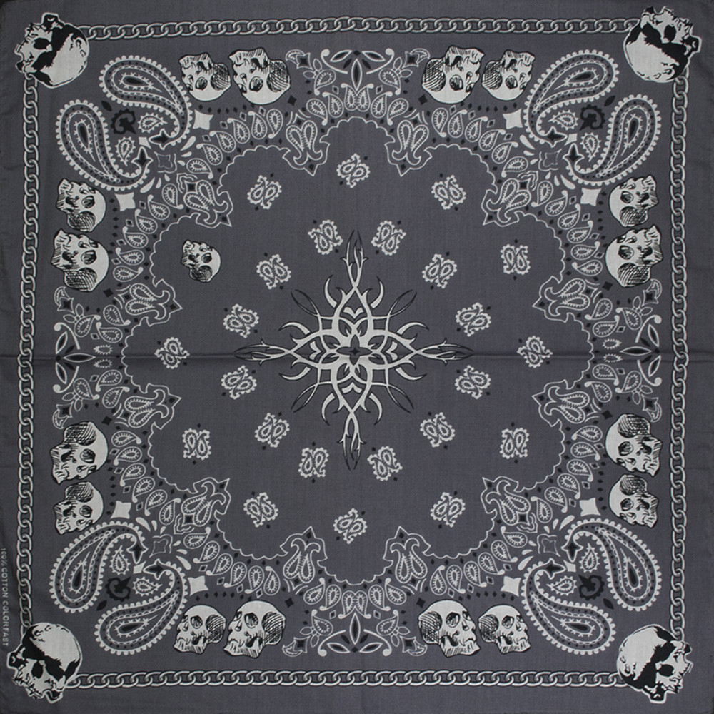 Бандана BAN-160 Skulls Gray