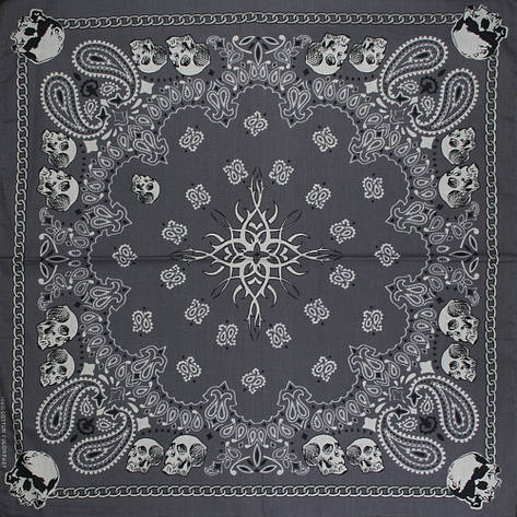 Бандана BAN-160 Skulls Gray, фото 1