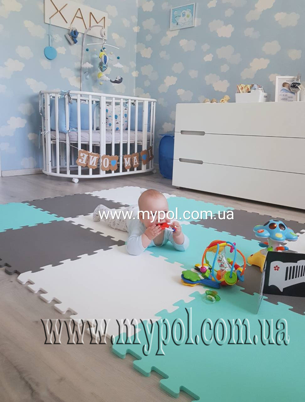 Дитячий килимок пазл, пазли на підлогу, розвивальний килимок товщок 10 мм