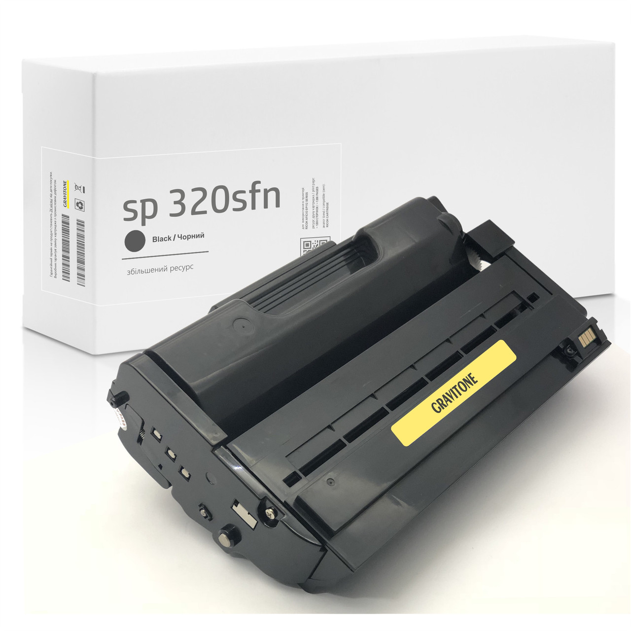 Сумісний Картридж Ricoh Aficio SP 320SFN (SP 320), 6.400 стор., аналог від Gravitone (GTR-SP-320SFN-BK-XL)