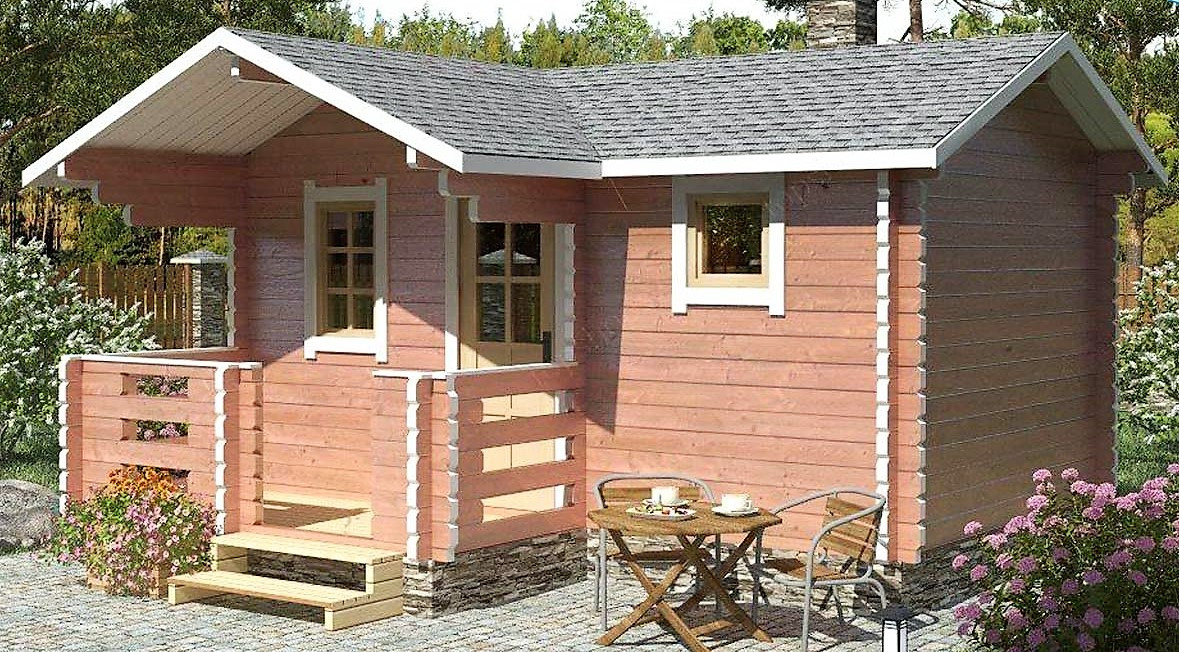 Баня дерев'яна з профільованого бруса 4.5х5