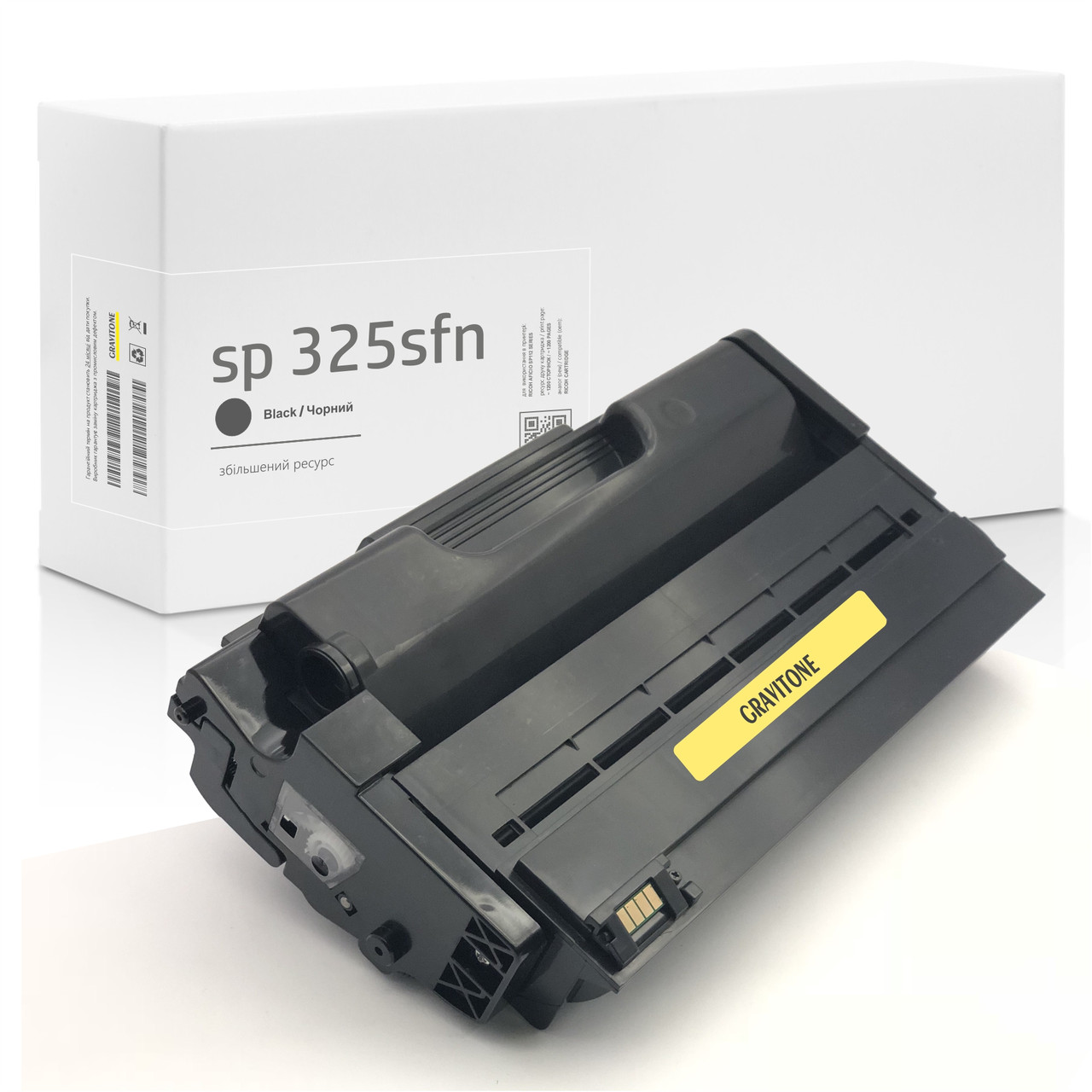 Сумісний Картридж Ricoh Aficio SP 325SFN (SP 325), 6.400 стор., аналог від Gravitone (GTR-SP-325SFN-BK-XL)