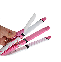 Стайлер для волосся 3 в 1 DSP 20028 ( випрямляч, плойка, гофре), фото 7