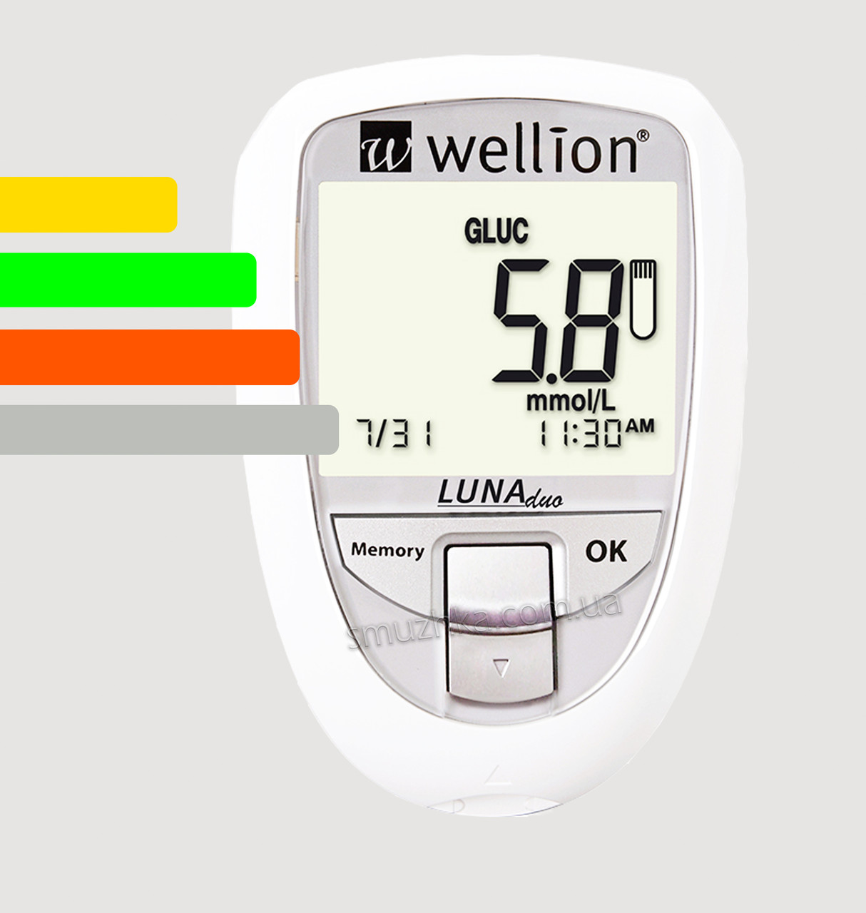 Глюкометр Велліон Луна Тріо - Wellion Luna Trio, 10 холестерин