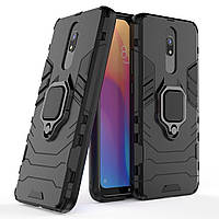 Чехол Ring case для Xiaomi Redmi 8 бронированный бампер с кольцом черный