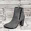 Женские замшевые ботинки серого цвета, фото 4